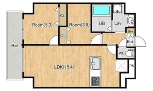 エクスフォート竜泉【2階】の間取り