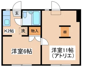 ガーデンマツイ【1階】の間取り
