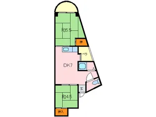中水ハイツ【3階】の間取り