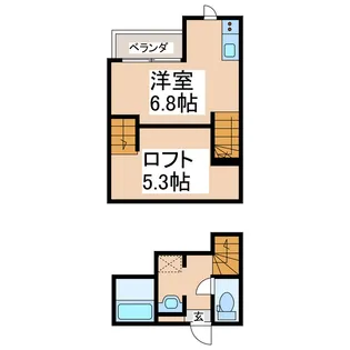 GLAD東本町 EAST【1階】の間取り