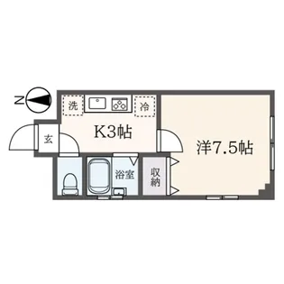 VILLA WEST【1階】の間取り