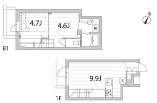 GranDuo高輪【1階】の間取り