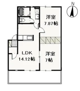 ヌーヴォー・シャンテD【2階】の間取り