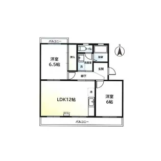 ヴィラ長者町【3階】の間取り