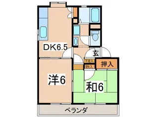 ウイロードベーター【1階】の間取り