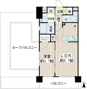 エクセル武蔵小杉【7階】の間取り