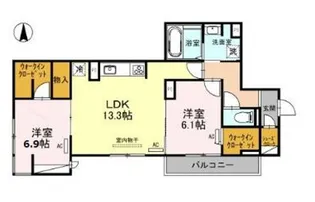 Wisteria西大路五条(ウイステリア)【2階】の間取り