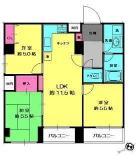 アクトピア保土ヶ谷【3階】の間取り