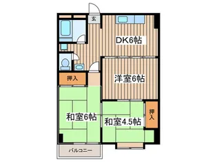 ヤマダイコーポ汐田【3階】の間取り