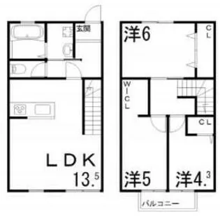 クリスタルハイツ仁豊野の間取り