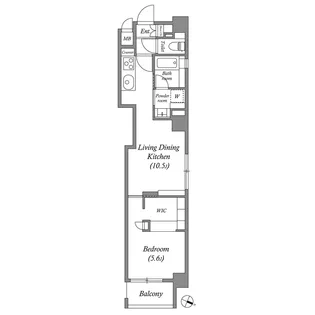 ASTILE日本橋浜町【6階】の間取り
