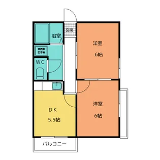 アプローズ川西【2階】の間取り