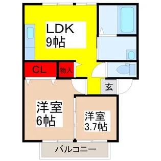 アイハイツ A【2階】の間取り
