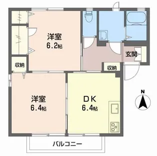 メゾン ドゥ ジュワ・エスト【1階】の間取り