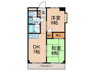 コスモガーデン【4階】の間取り