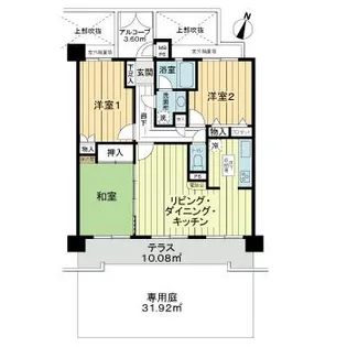 ライオンズマンション春日部壱番館【1階】の間取り