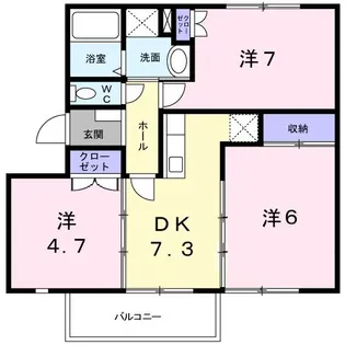 ひよこハイツII【2階】の間取り