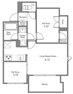 N-flats小台【5階】の間取り
