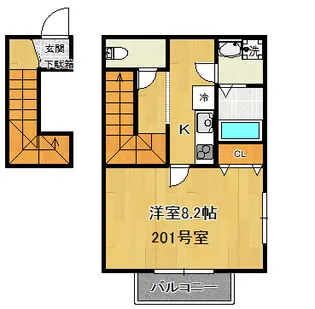 ルーナ葉山【2階】の間取り