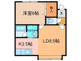 ラ・ポレール啓北【2階】の間取り