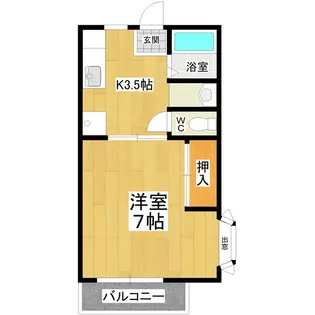 マイシティライフ21番館【1階】の間取り