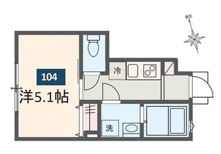 MELDIA小台II【1階】の間取り