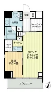 クロスレジデンス白金高輪【8階】の間取り