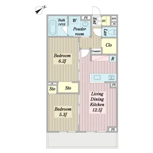 グラングレース調布【2階】の間取り