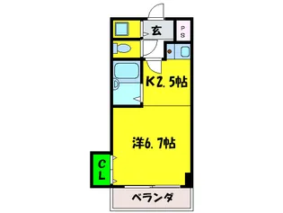 レジデンス川原【6階】の間取り