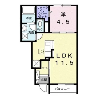 グリーンアップル【1階】の間取り