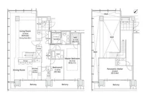 松竹スクエアレジデンス【20階】の間取り