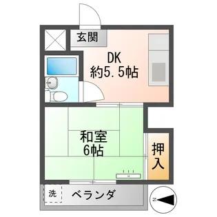 名和ハイツ【2階】の間取り
