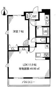 シティコート千川【3階】の間取り
