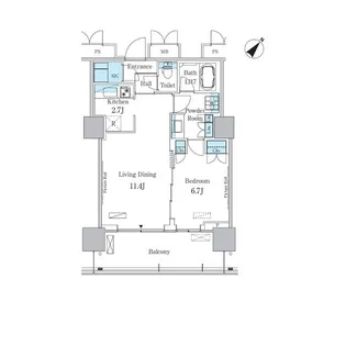 HARUMI FLAG PORT VILLAGE D棟【14階】の間取り