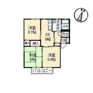 シャトリエ 壱番館【2階】の間取り
