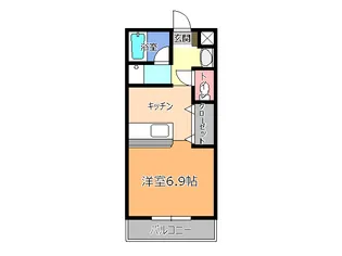 ハイツめぐみ【2階】の間取り