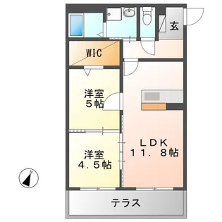 アレリア・レミーユI【1階】の間取り