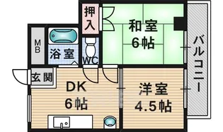 摂津第5マンション【4階】の間取り