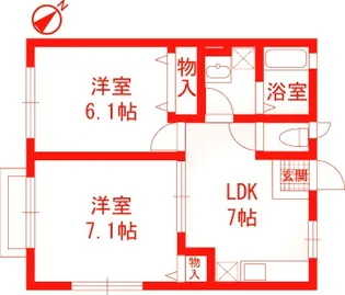 ラポールハイツ【1階】の間取り