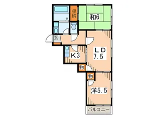 メゾンシライA【2階】の間取り