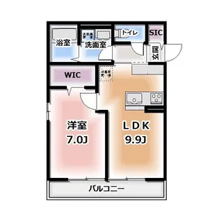 Komorebi Garden中田本町D【1階】の間取り