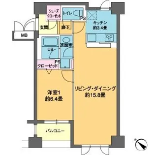 カスタリア茅場町【3階】の間取り
