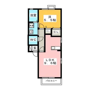 サンテラスA【2階】の間取り