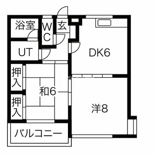 ハイツハツミA【2階】の間取り