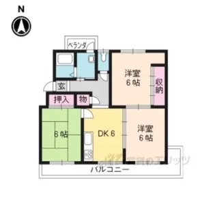 円明寺ヶ丘団地M棟【4階】の間取り