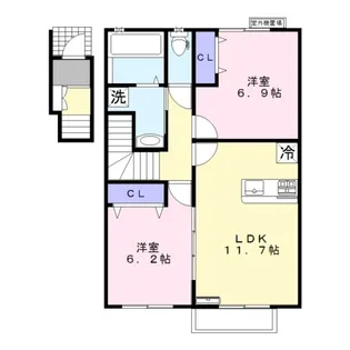 シエルふじみ野【2階】の間取り