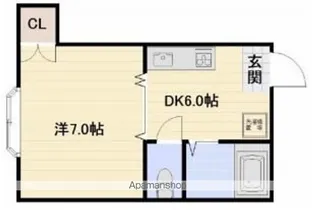 ヴィラージュ天神【3階】の間取り
