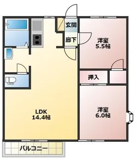 ルミエートA【2階】の間取り