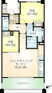 東急リゾートヴィラ熱海青翠【12階】の間取り