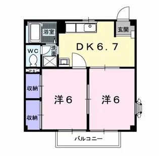 ニューシティ平賀I【1階】の間取り